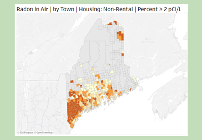 screenshot of radon in air town map