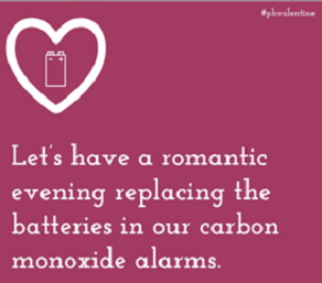 Valentine - let's have a romantic evening replacing the batteries in our carbon monoxide alarms